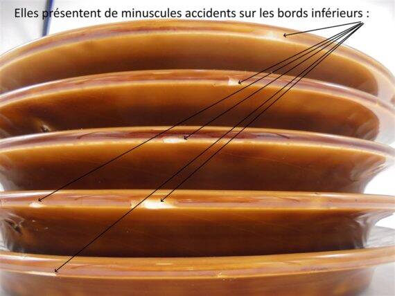 Set of 5 Sarreguemines plates