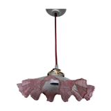 Frosted glass suspension with burgundy nets