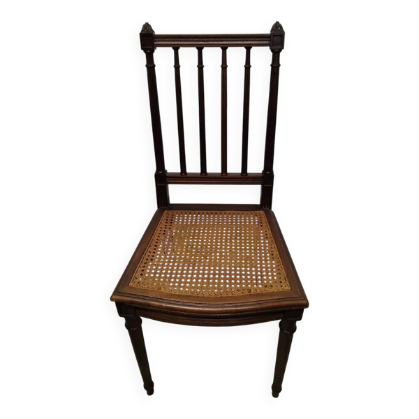 Ancienne Chaise Style Louis XVI Assise Cannée — Beyit
