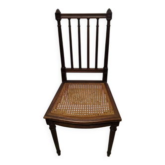 Ancienne Chaise Style Louis XVI Assise Cannée