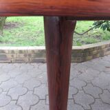 Round table with integrated extensions, rosewood. 1970
