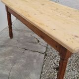Old rustic farm table 2 drawers 1900s - 1m62