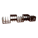 Mid-century Swedish space age magazine and vinyl rack by Sven-Eric Juhlin for Gustavsberg, 1960s, set of 5.