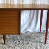 Scandinavian style desk in blond teak – 60s/70s