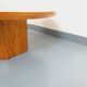 Vintage round pine coffee table from the 70s