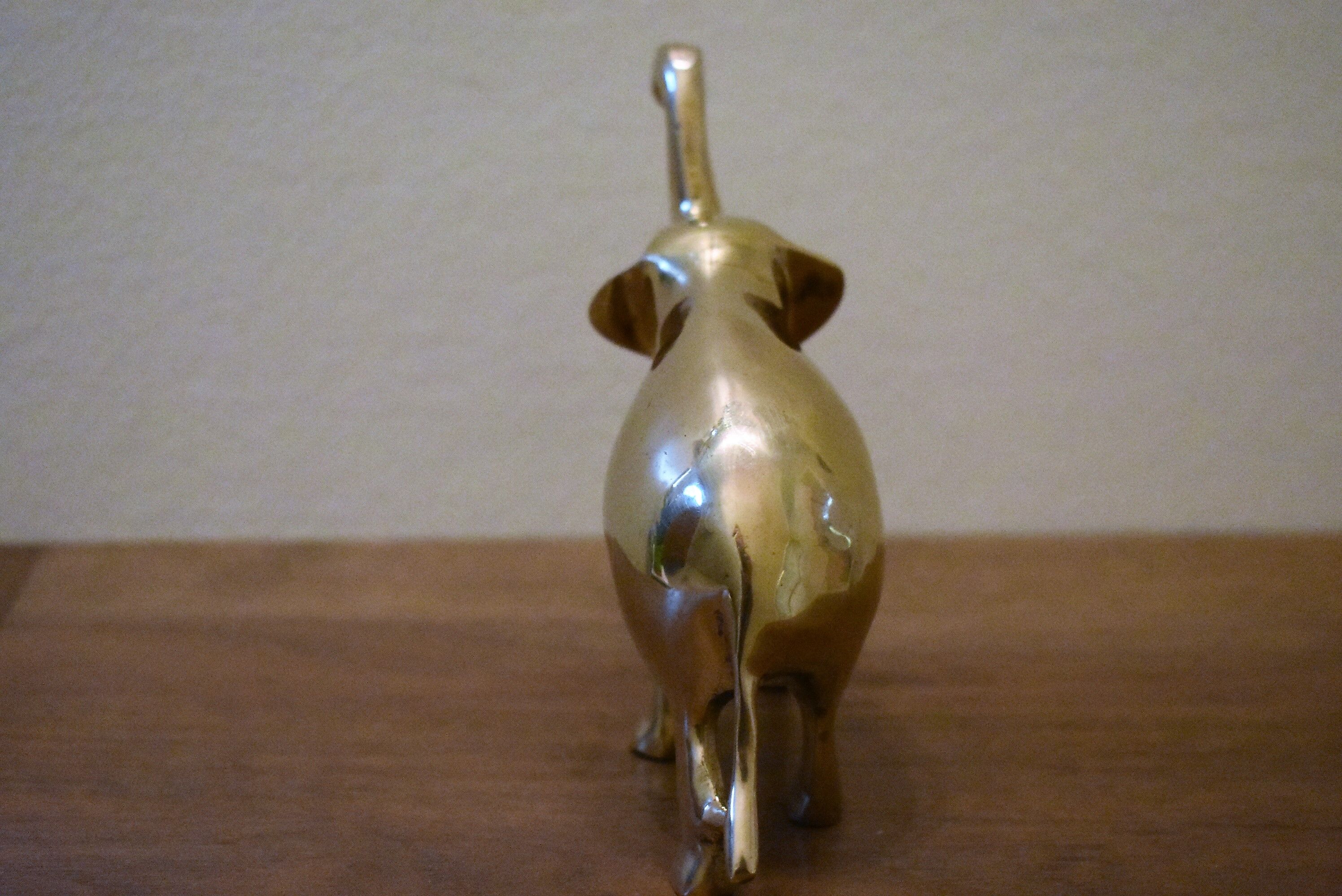 Gilded brass elephant