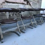 Set of 4 vintage cantilever chairs