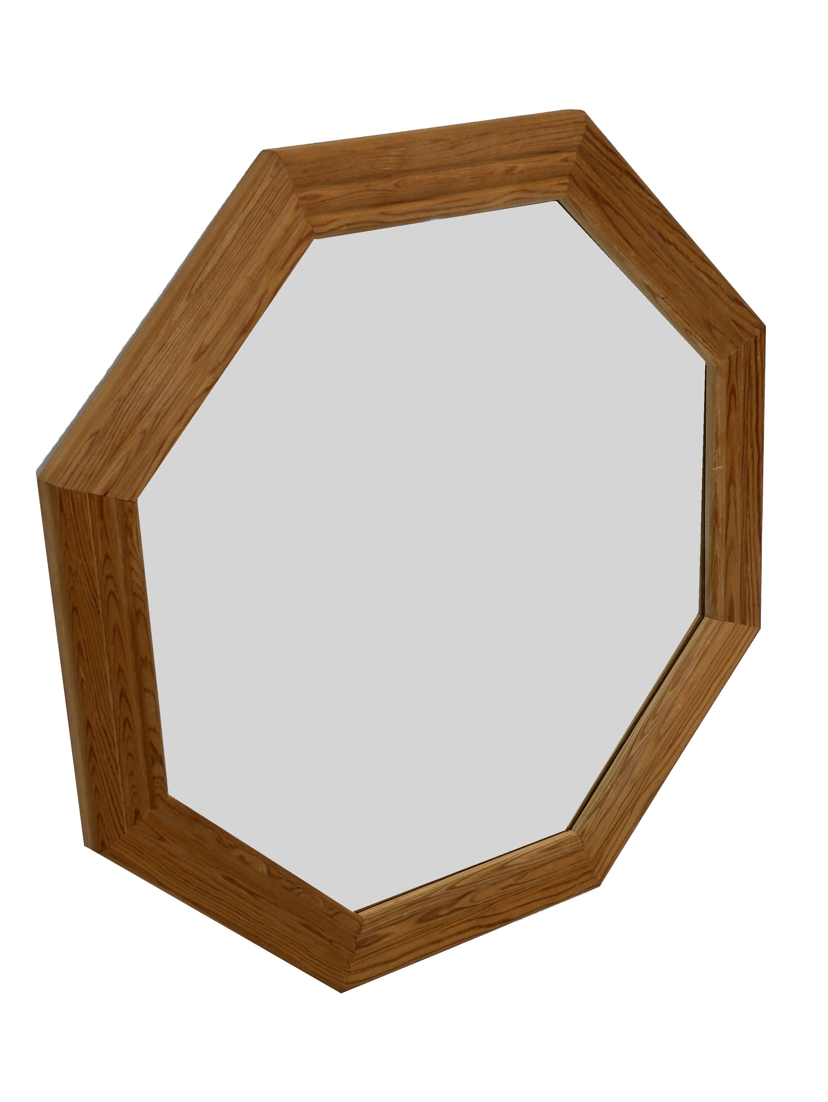 Vintage 70s Pine Mirror Swedish Design