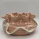 Vintage ceramic cache-pot in pink and white.