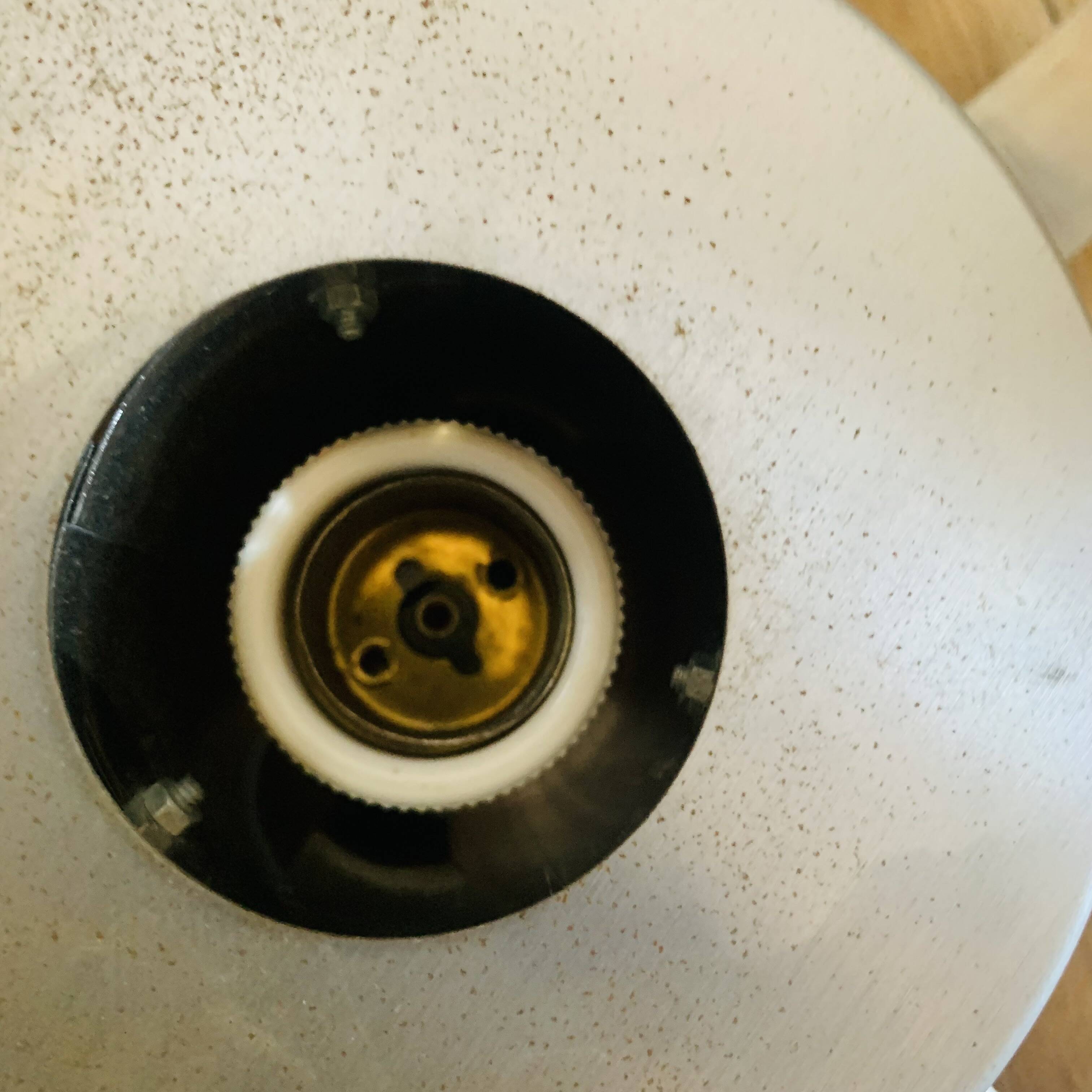 Suspension vintage fleur en rubans d’inox – Space Age années 1970