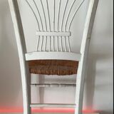 Vintage painted mulched lyre chair