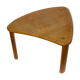 Scandinavian pine kidney shaped triangle side or coffee table, 1970s
