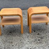 Mid-century Danish Brutalist bedside tables by Villy Nørgaard, 1984, set of 2