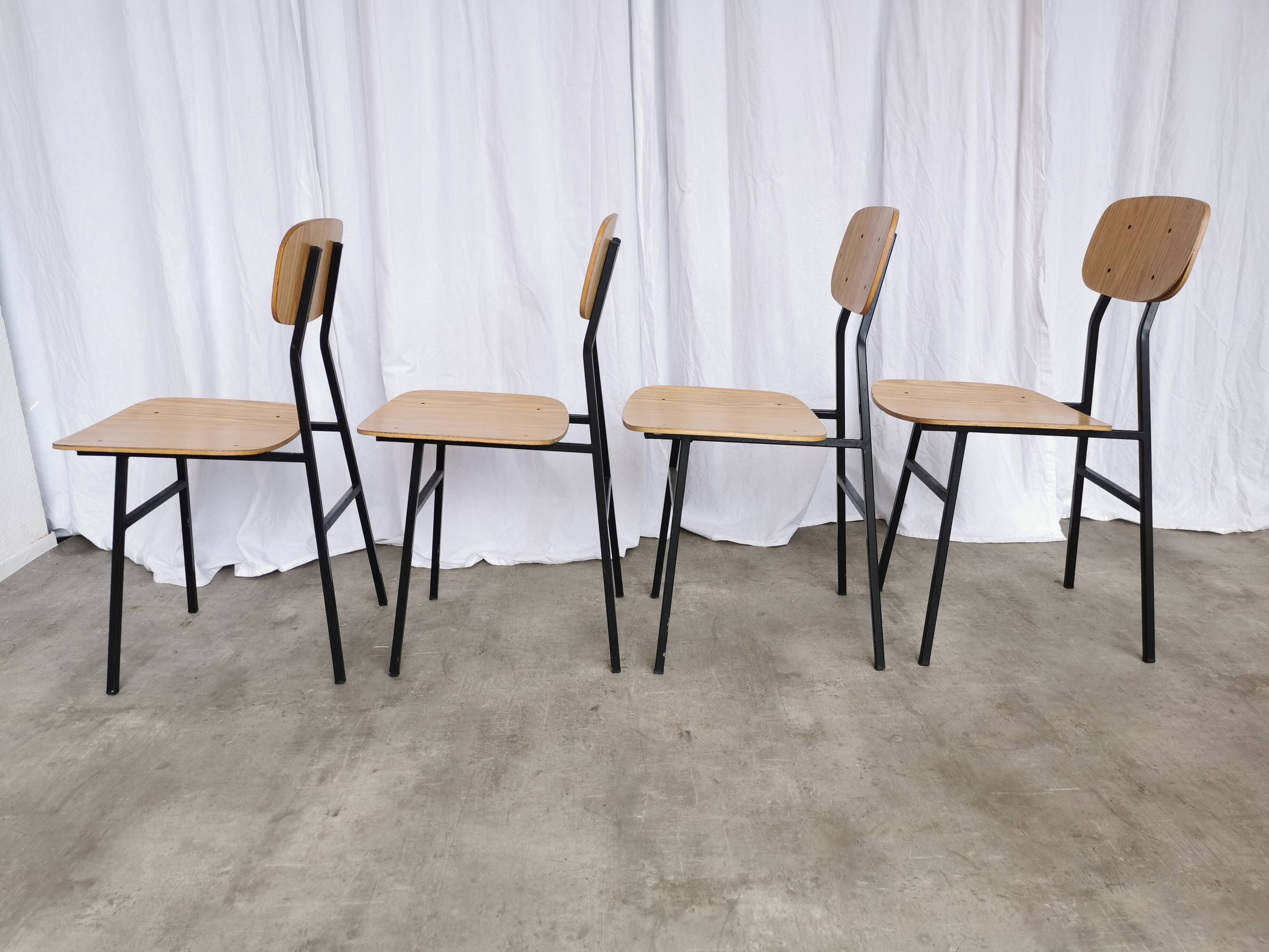 Mid-Century Modern School Chairs - STOL Kamnik - Set of 4