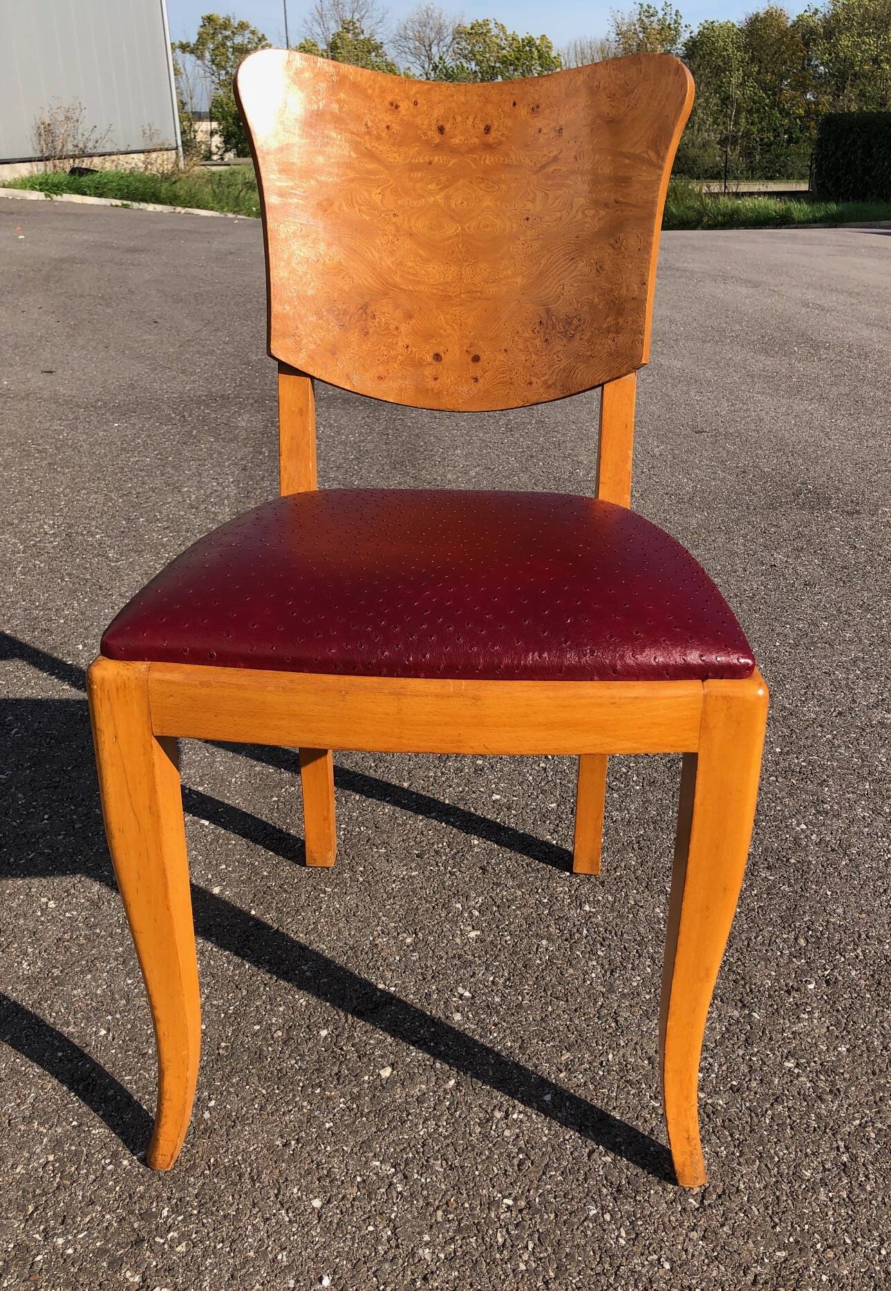Art deco elm burl dining room
