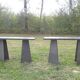 Pair of metal consoles