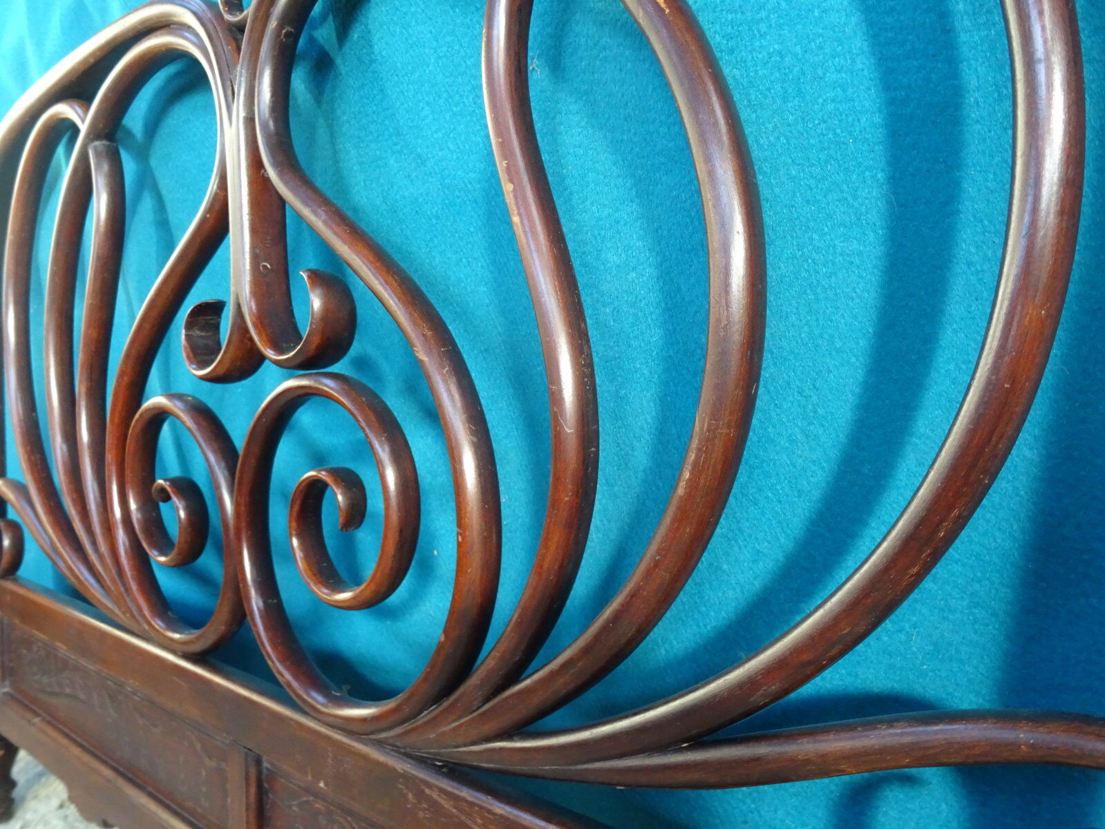 Double wooden headboard turned J & J kohn