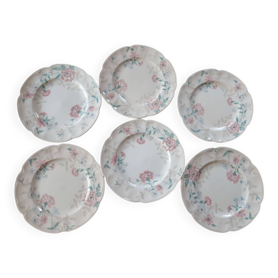 lot 6 assiettes plates faïence anglaise Jonhson Brothers ”Lynton”