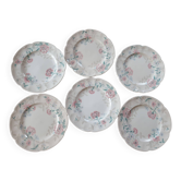 set of 6 flat plates English earthenware Johnson Brothers "Lynton"