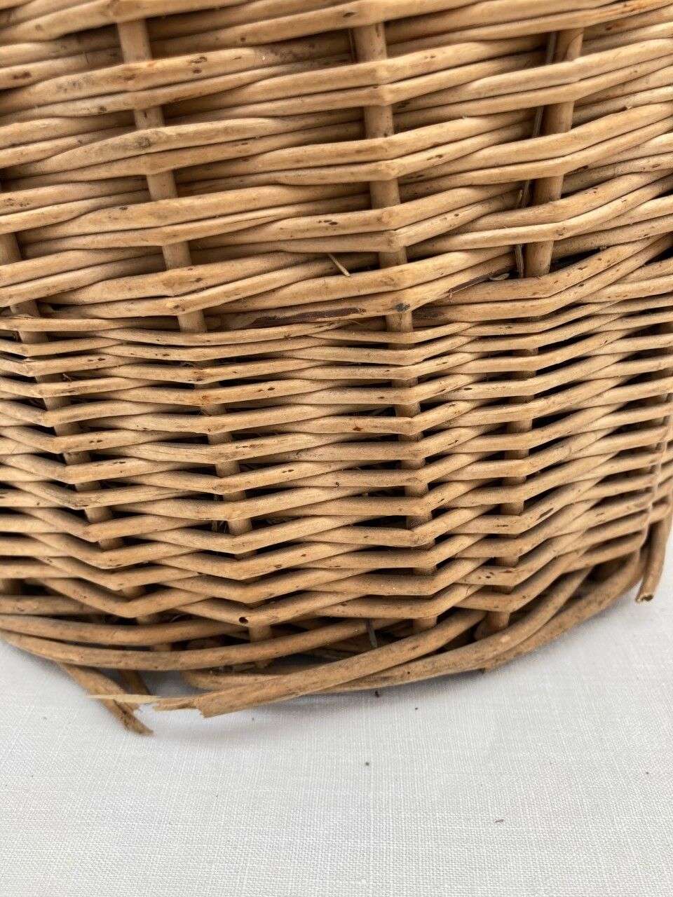 Demijohn type canister covered in wicker