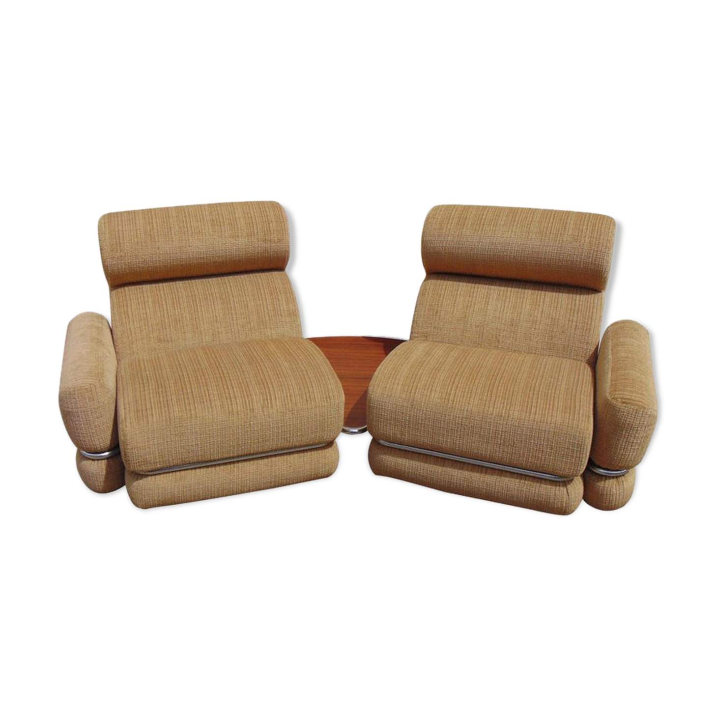 Midcentury italian armchairs with original upholstery, 1960s