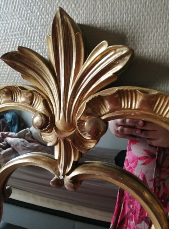 Large golden mirror 90x120cm