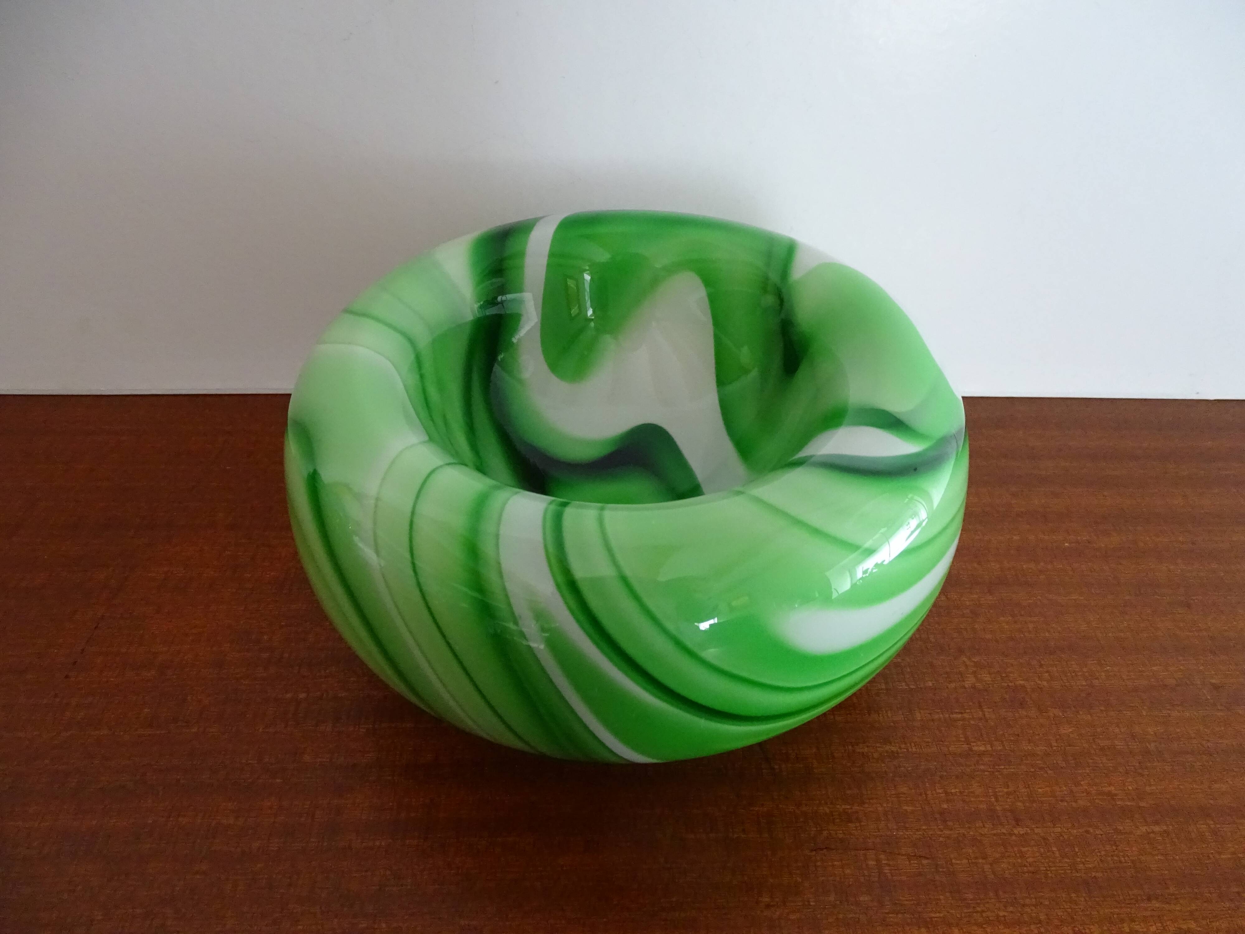 Cendrier verre de Murano par Carlo Moretti - Ø 19 cm