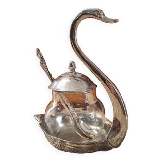 Cygne sugar or jam bowl