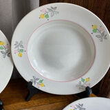 Shallow porcelain plates, Gien