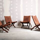 Set of 4 Angel’s Pazmino folding chairs, 1960’s