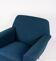 Armchair upholstered with dark blue wool fabric and legs in dark wood, of danish design, 1960s