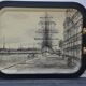 Large leather and fiberglass tray Manufacture Manover