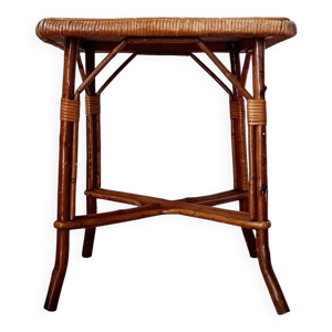 tabouret ou bout de canapé - rotin