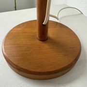 Lampe de table bois chêne années 70