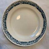5 plats en faïence bleue ancienne Longchamp 1930 modèle Marcel