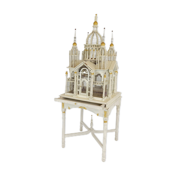 Cage à oiseaux victorienne française du milieu du siècle