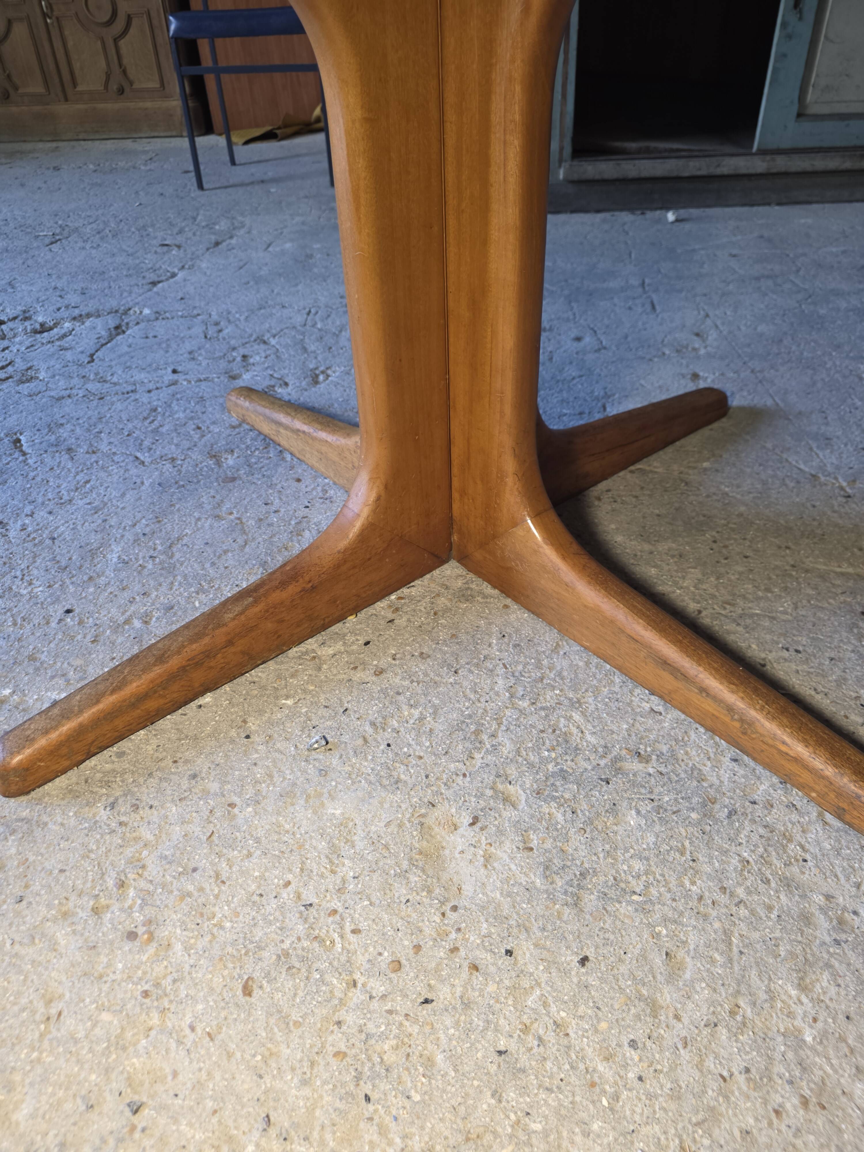 Table extensible Baumann en teck des années 60, (2 rallonges)