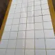 Light wood kitchen table with white tiled top – 122x80 cm
