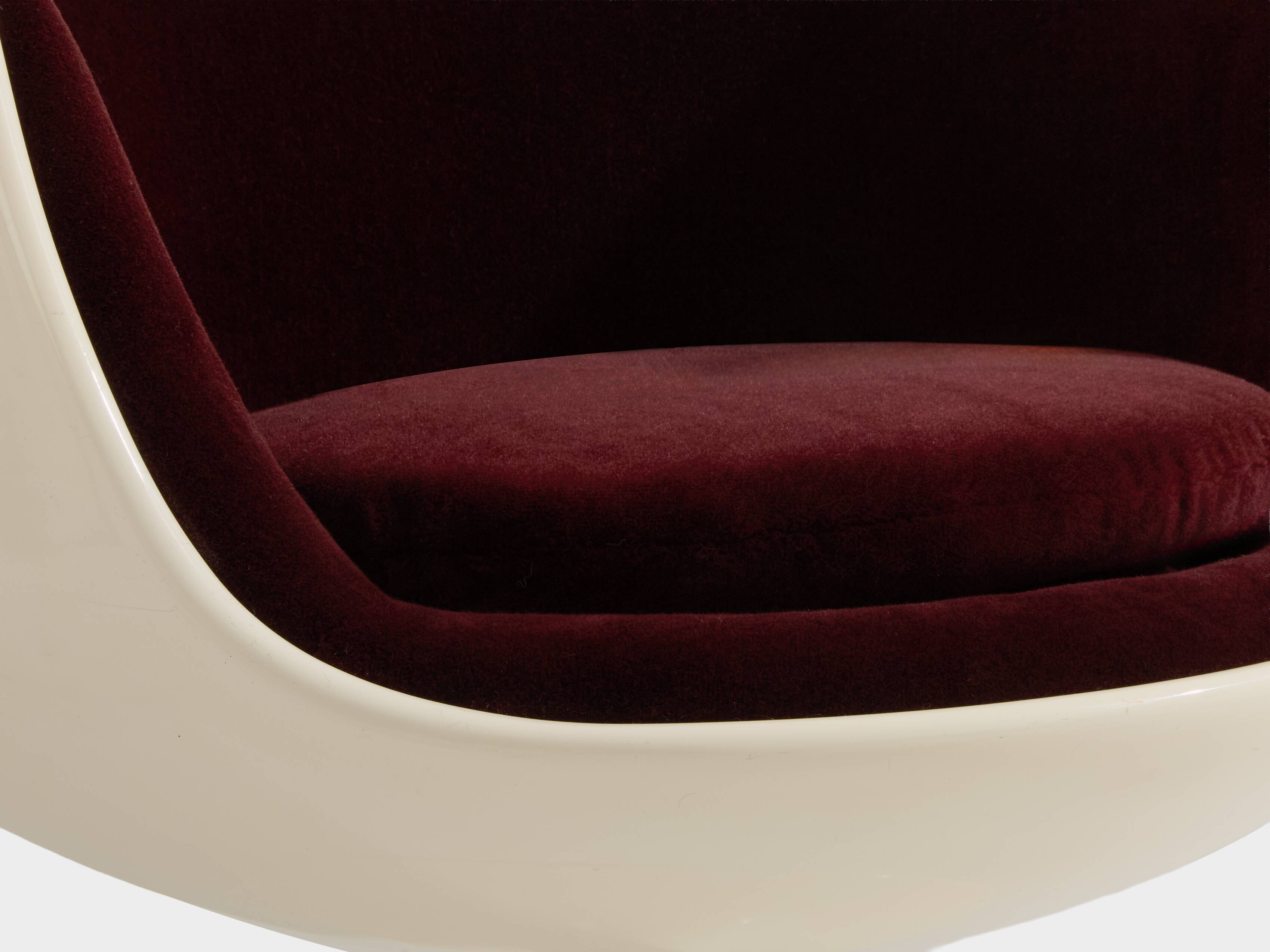 Eero Aarnio pair of Cognac alpaca velvet chairs 1967