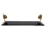 Vintage French Glass Bathroom Shelf, 1960s