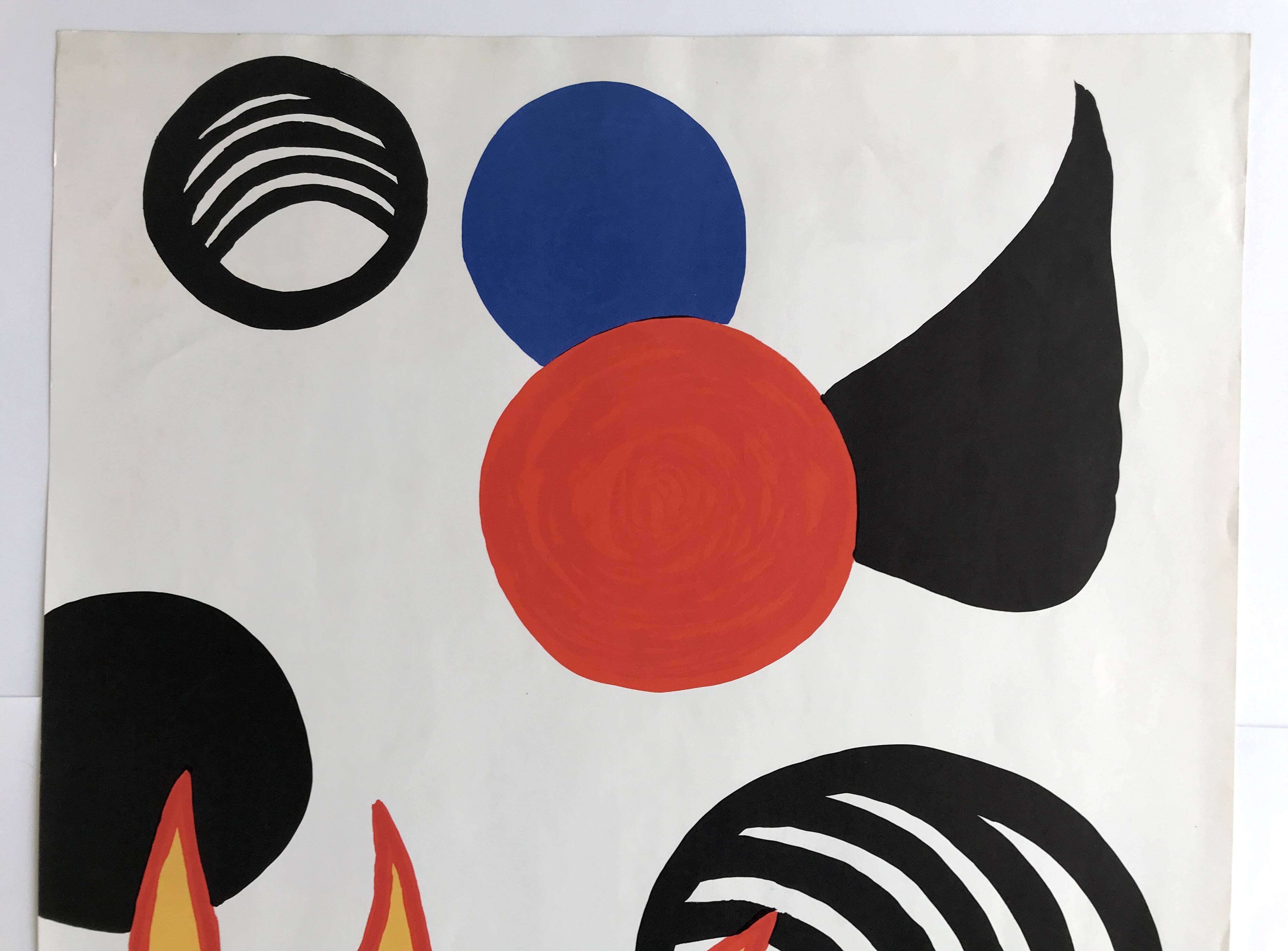 Original lithograph signed Alexander Calder, Pleasures of the Neophyte, 1976