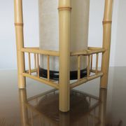 Large bamboo lamp with a tubular shade from the 70s and 80s.