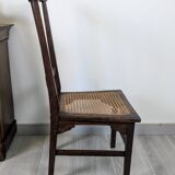 Stella nurse's chair in dark wood and cane