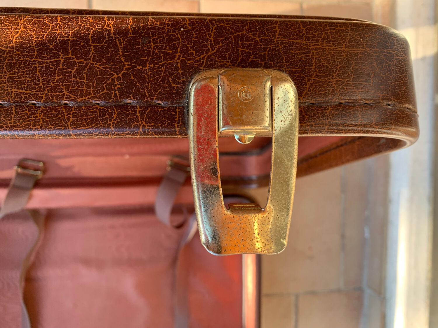 Antique leather suitcases