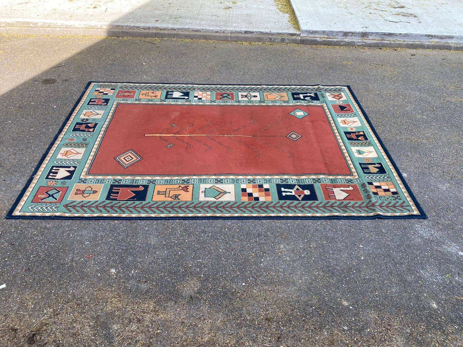 Tapis persan Gabbeh rouge rosé 200x300cm