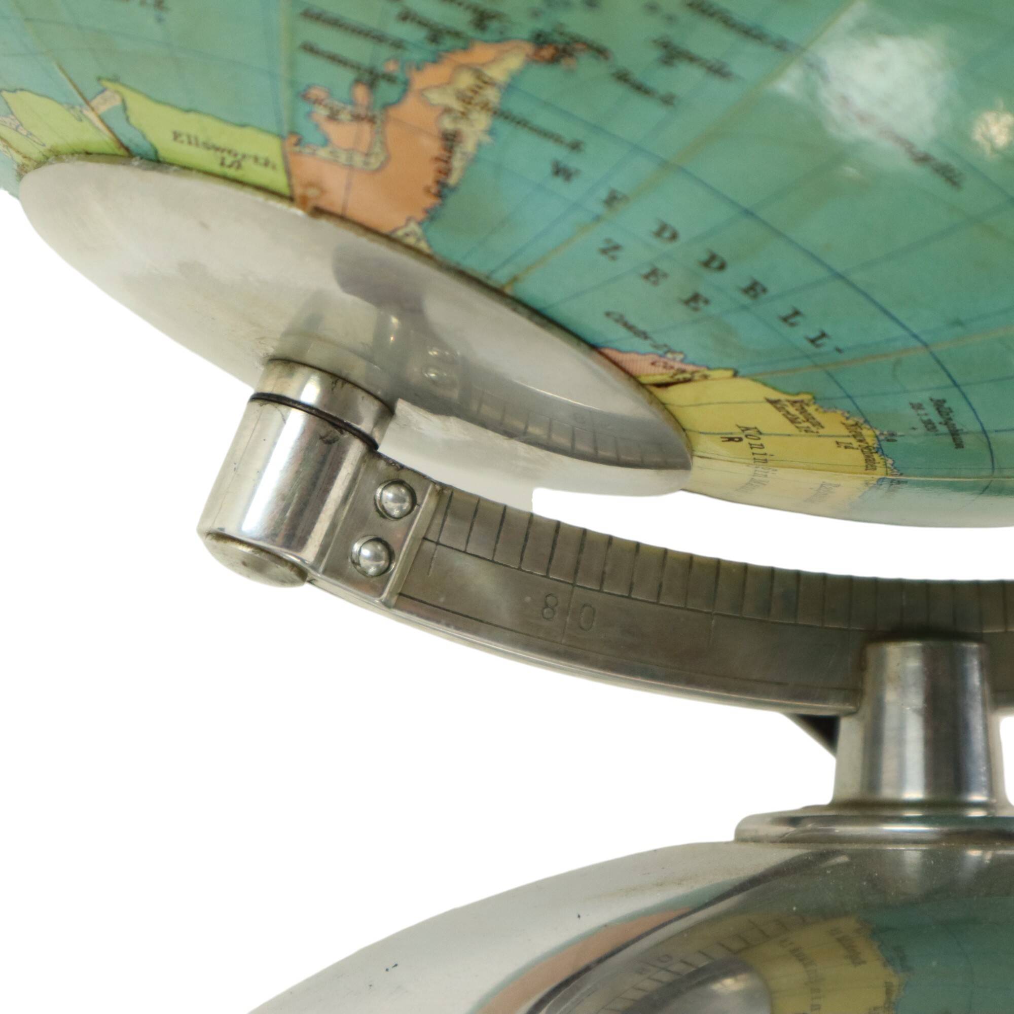 Large Illuminated World Globe Lamp Columbus Fifties