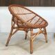 Easy Chair Hand-Woven in Wicker Rattan, Italy 1950s