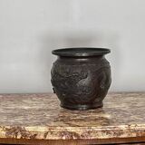Cache pot bronze XIXème siècle Dragon