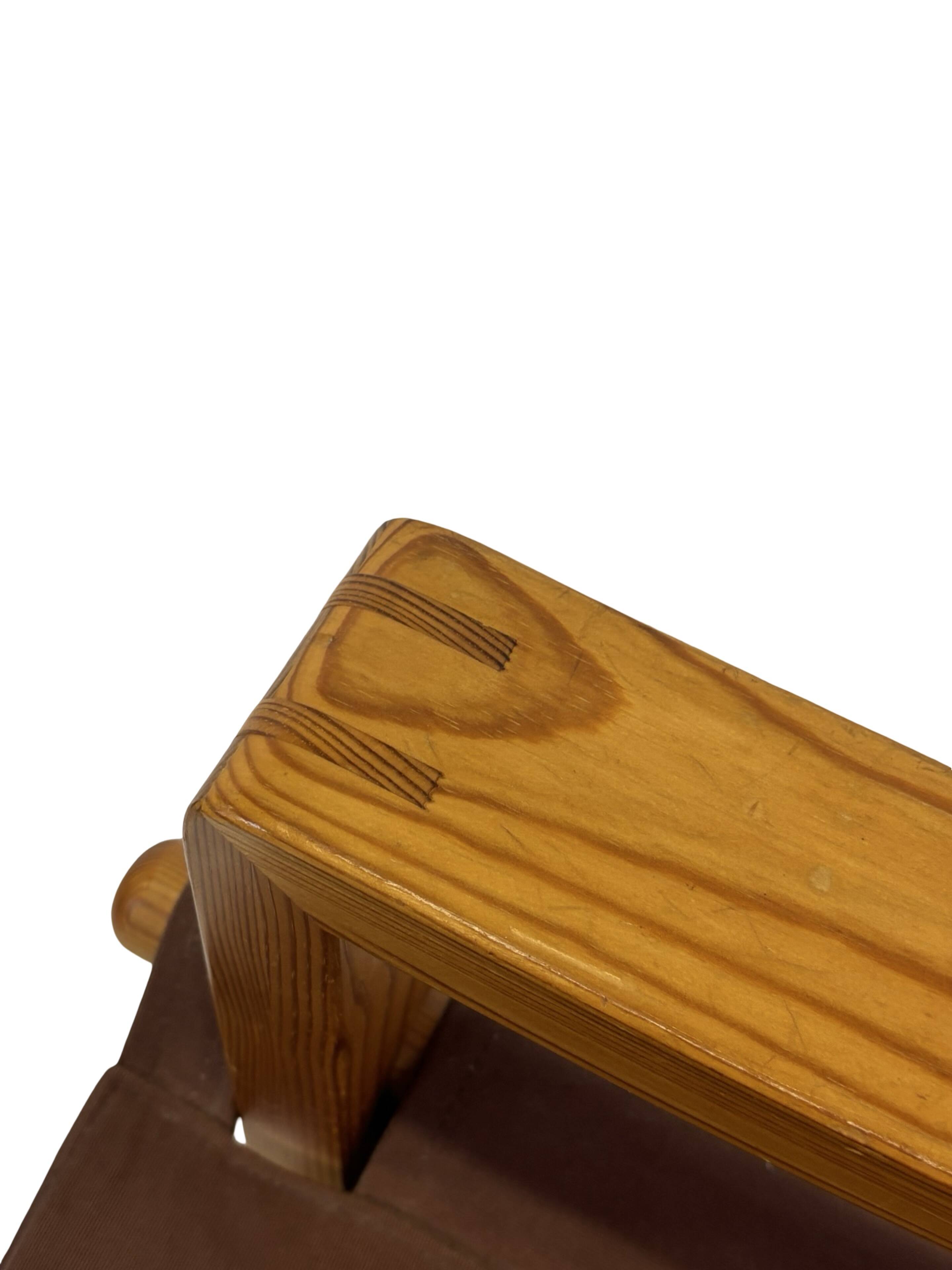 Chaise Safari Vintage Børge Jensen en pin, Danemark, années 1970