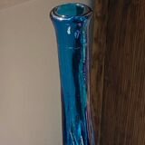 Blue glass vase, 1960s, Gunther Lambert
